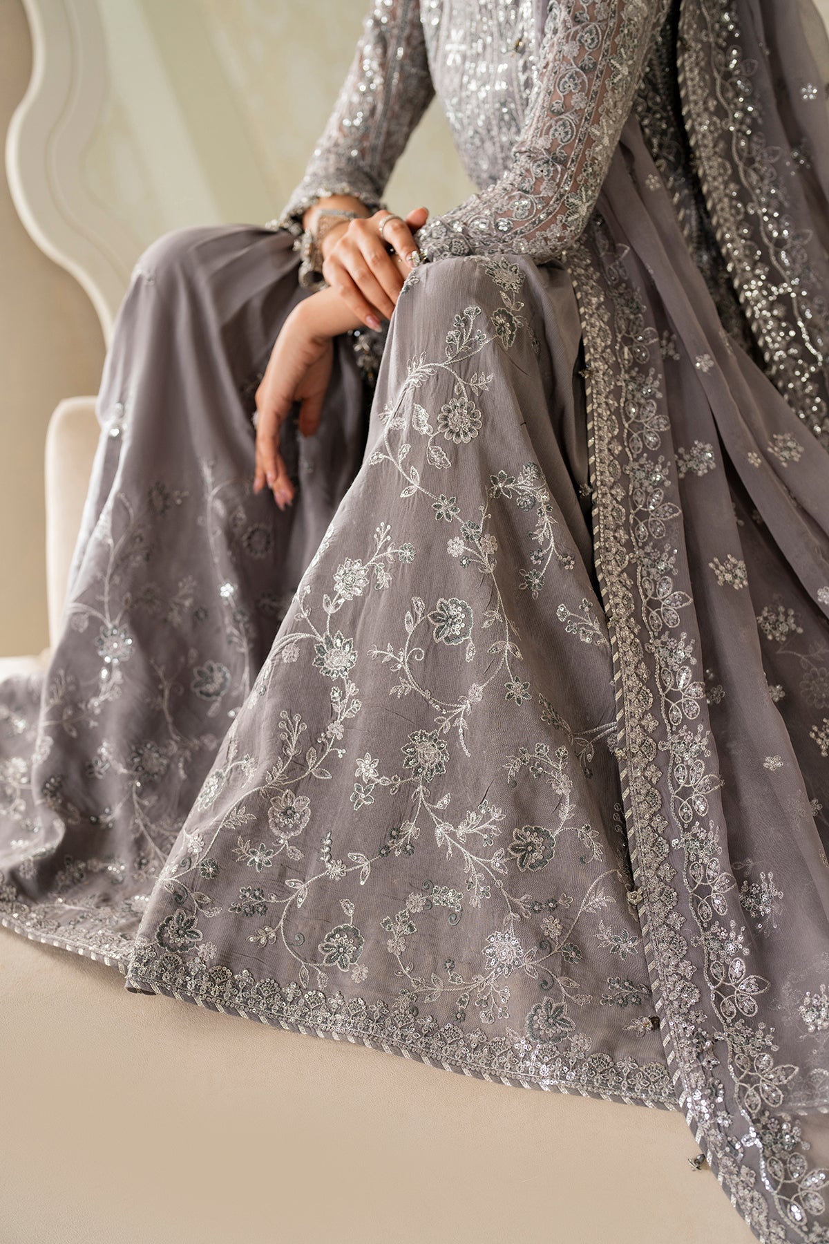 EMBROIDERED CHIFFON UF-4161