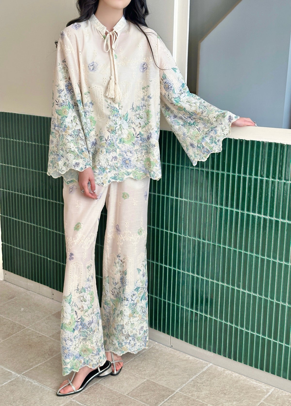 Phuket Embroidered Detail Suit