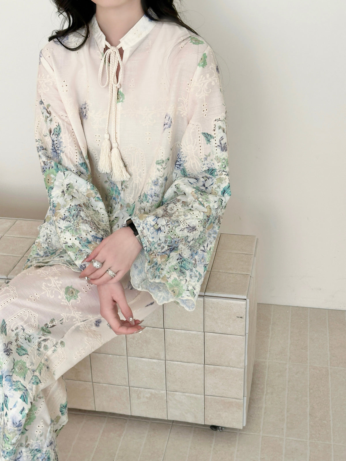 Phuket Embroidered Detail Suit