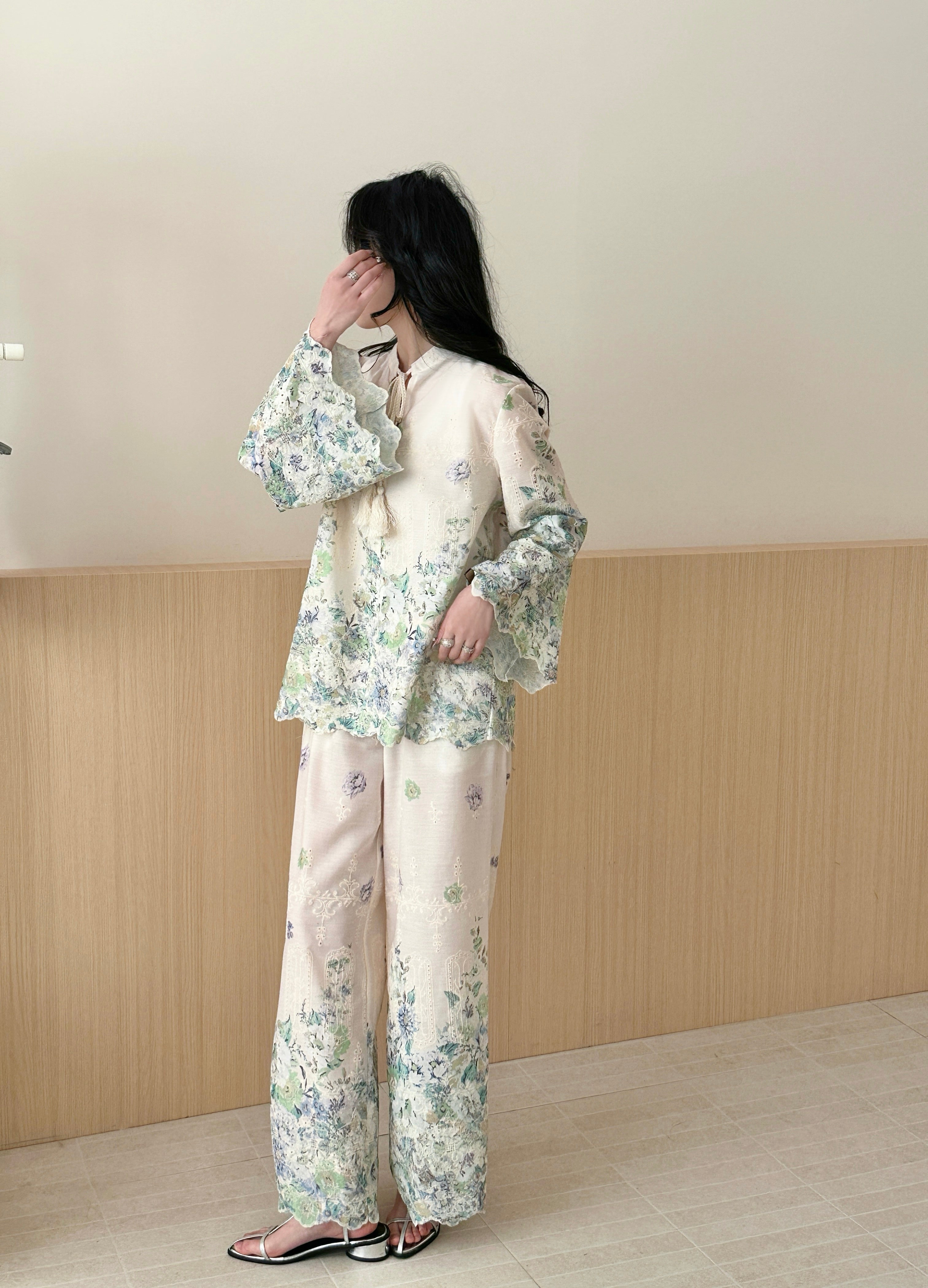 Phuket Embroidered Detail Suit