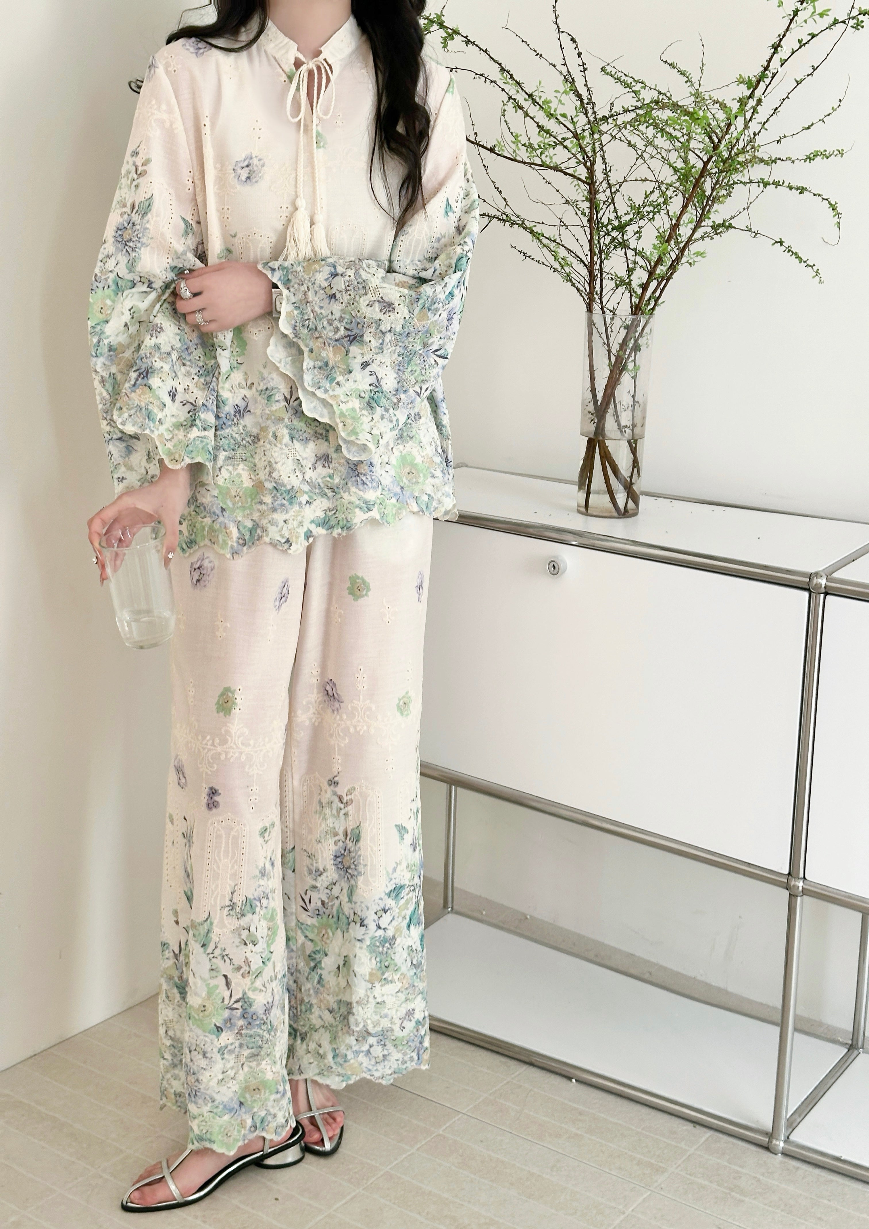 Phuket Embroidered Detail Suit