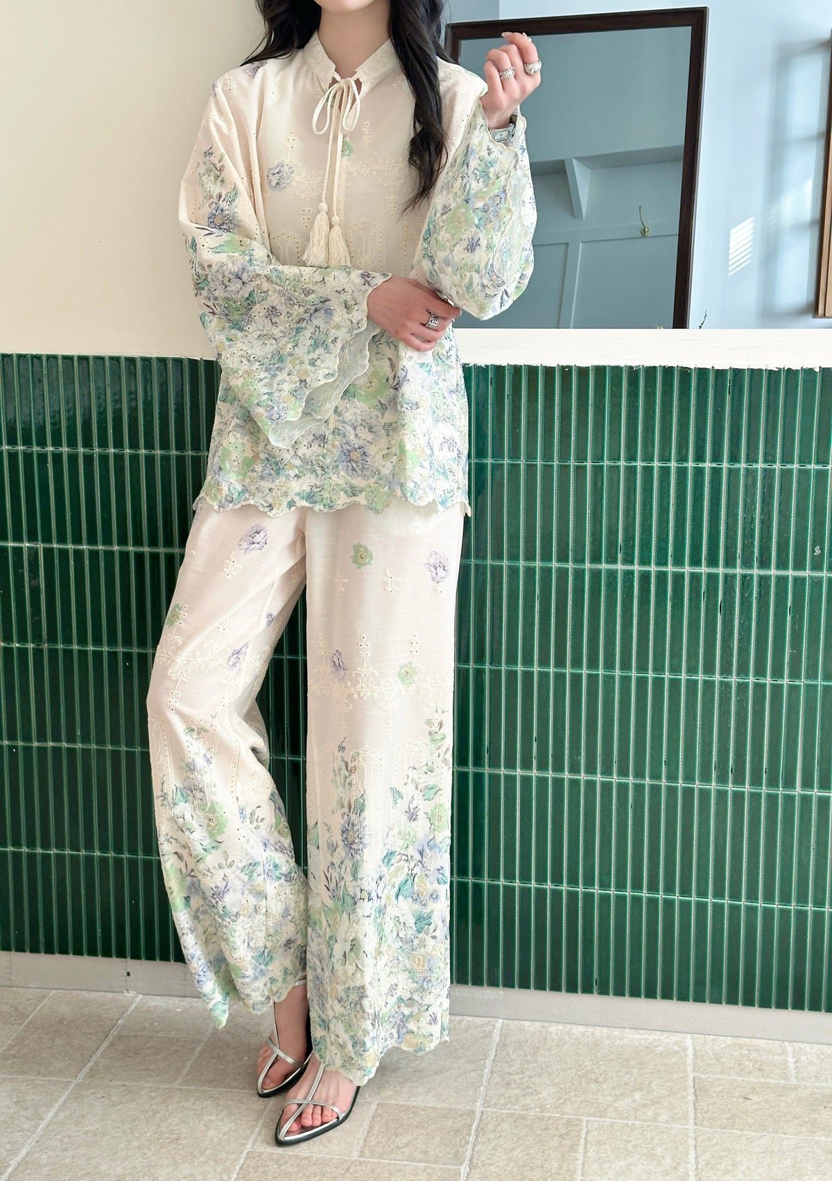 Phuket Embroidered Detail Suit