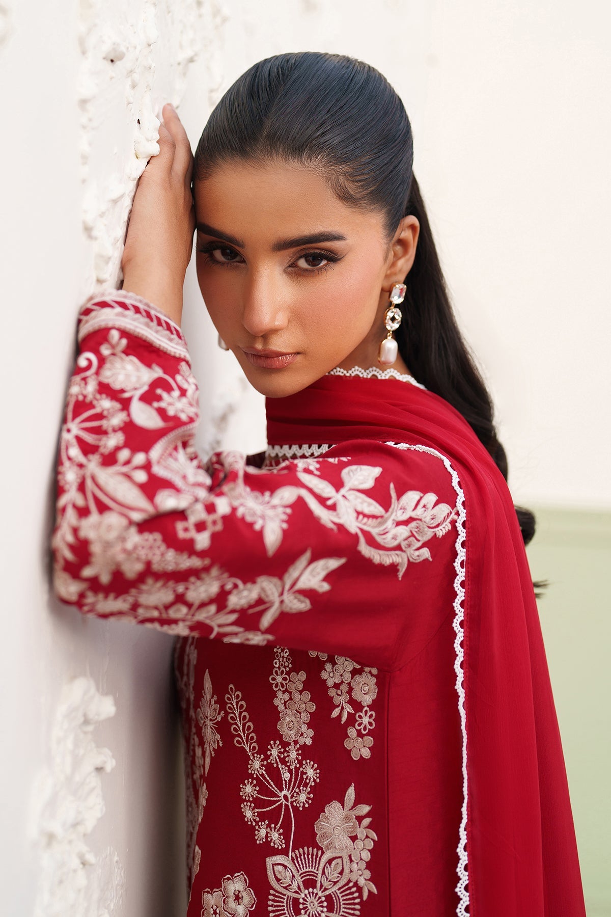 EMBROIDERED RAW SILK SF-4386