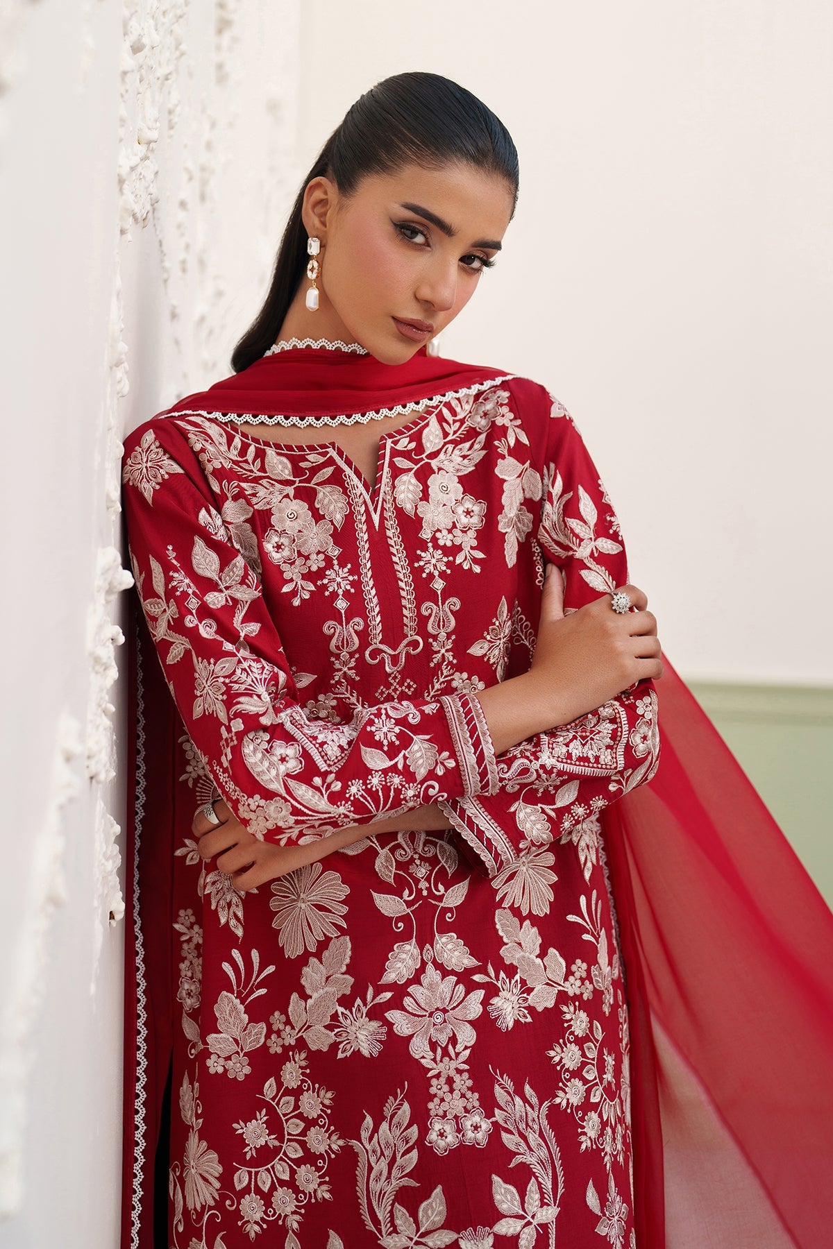 EMBROIDERED RAW SILK SF-4434