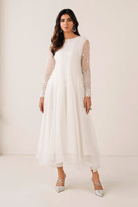 EMBROIDERED CHIFFON FROCK PR-1125