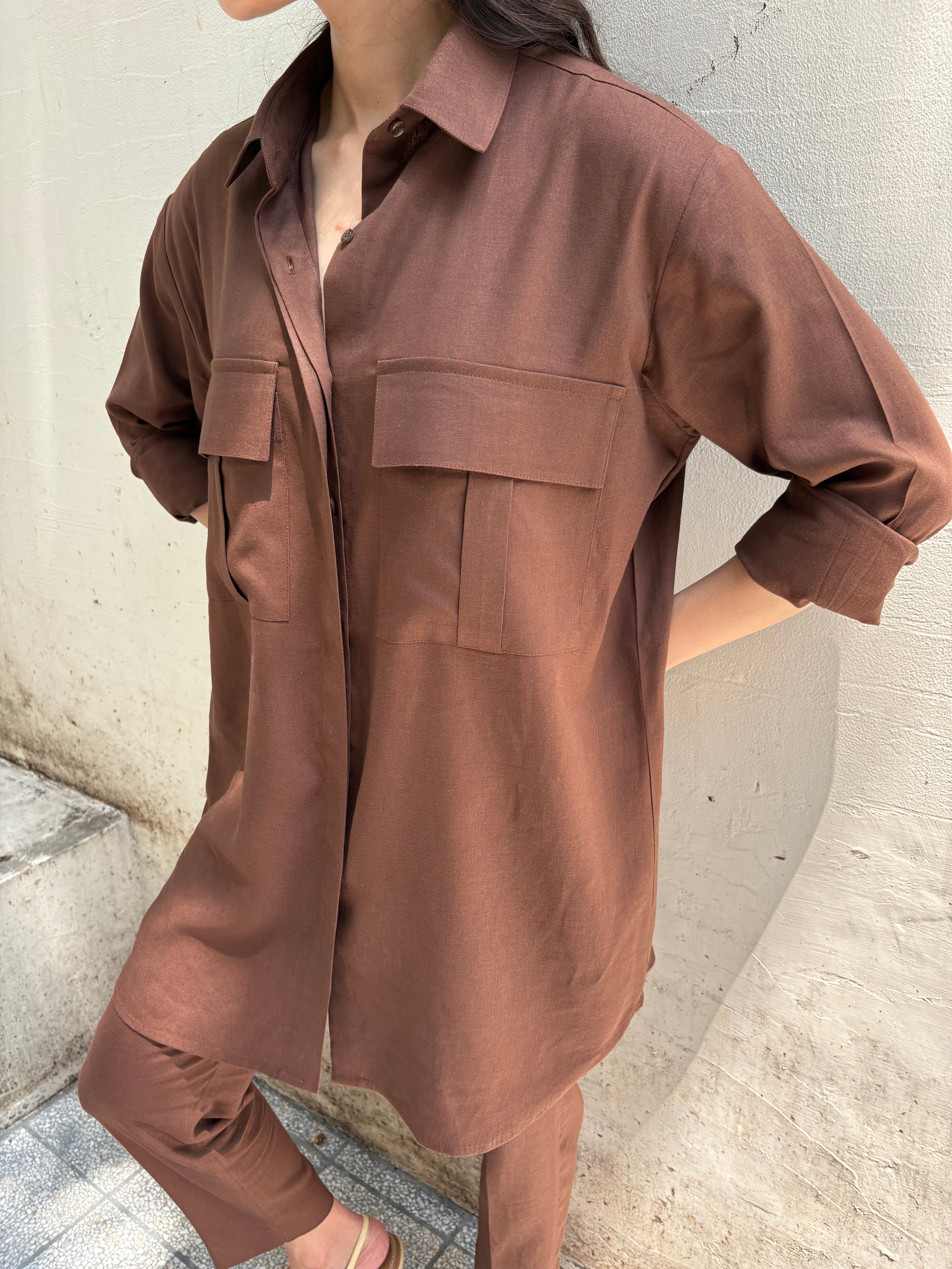 Chocolate Brown Capri Set