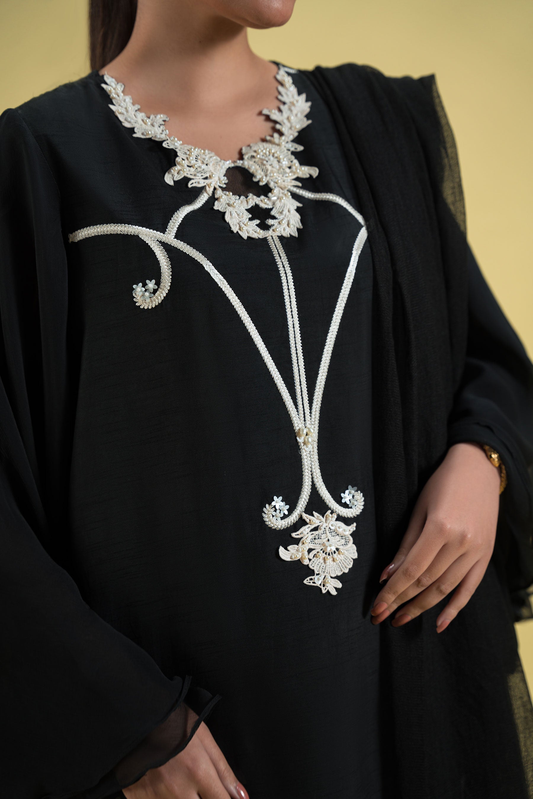 Black Kurta Shalwar Set (D-11-B)