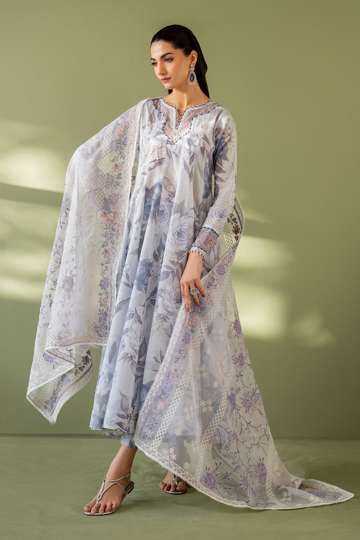 3 Piece Unstitched Embroidered Jacquard Lawn Suit