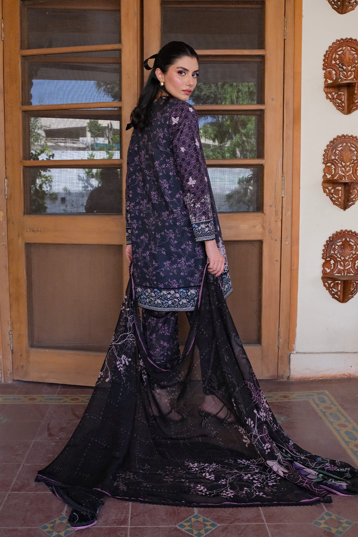 Embroidered Lawn Fabric (2Pcs)