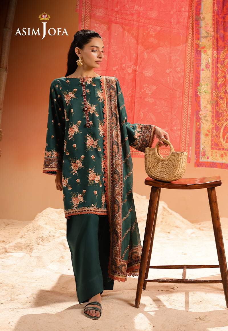 AJUBU-14 Printed Lawn 3 Pcs
