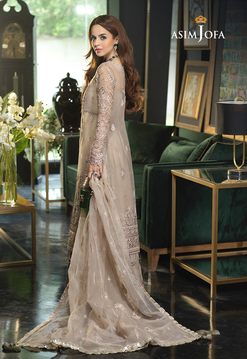 AJN-14 EMBROIDERED ORGANZA 3 PCS