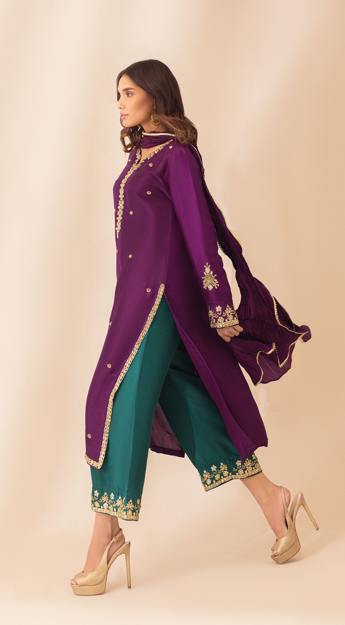 Narina Magenta Kalidaar And Dupatta