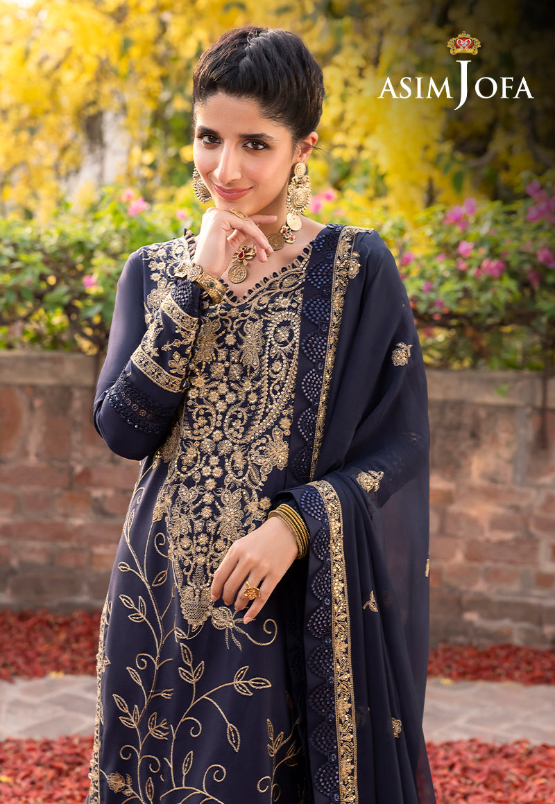 AJSW-15 EMBROIDERED LAWN SILK 3 PCS