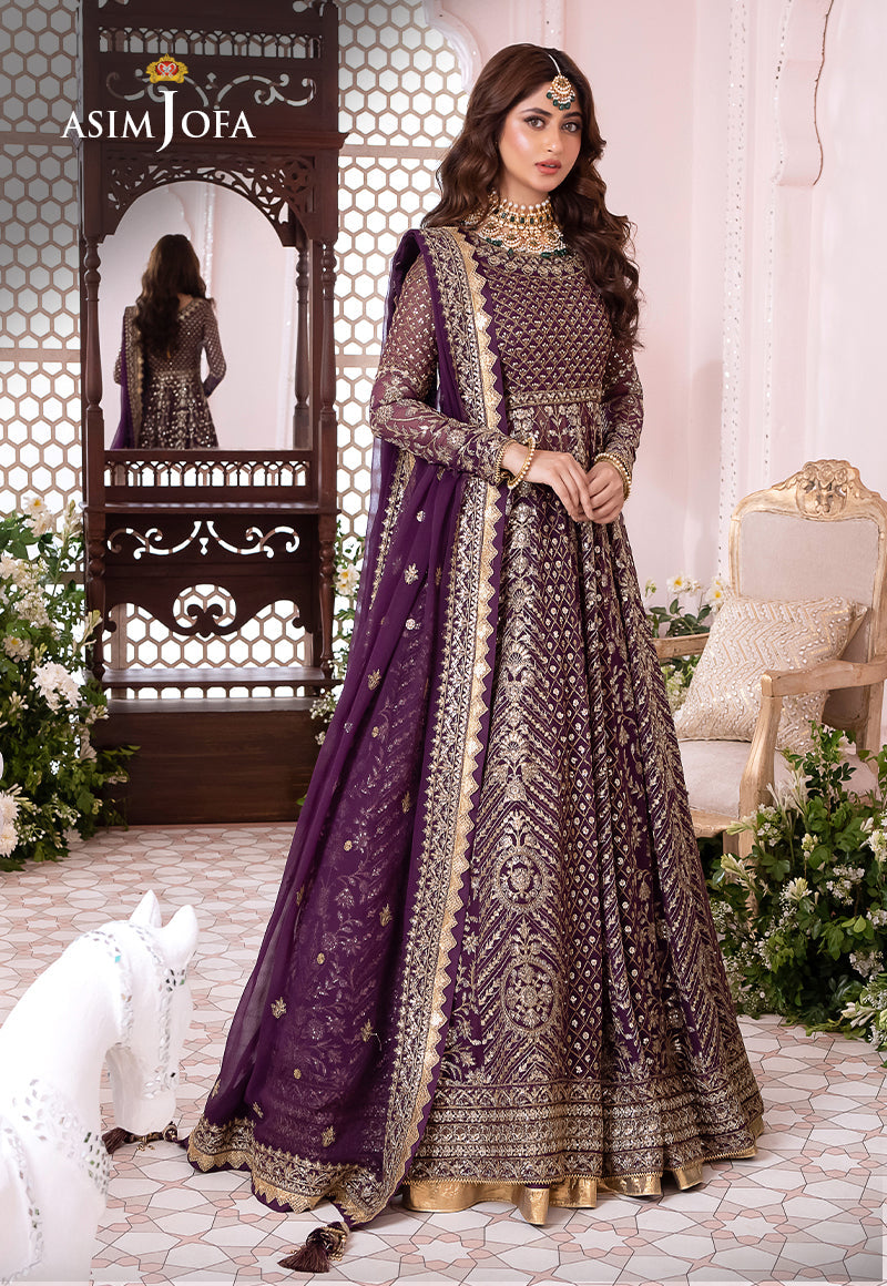 Ajcc-04 Designers Stitched Embroidered Chiffon 3 Pcs