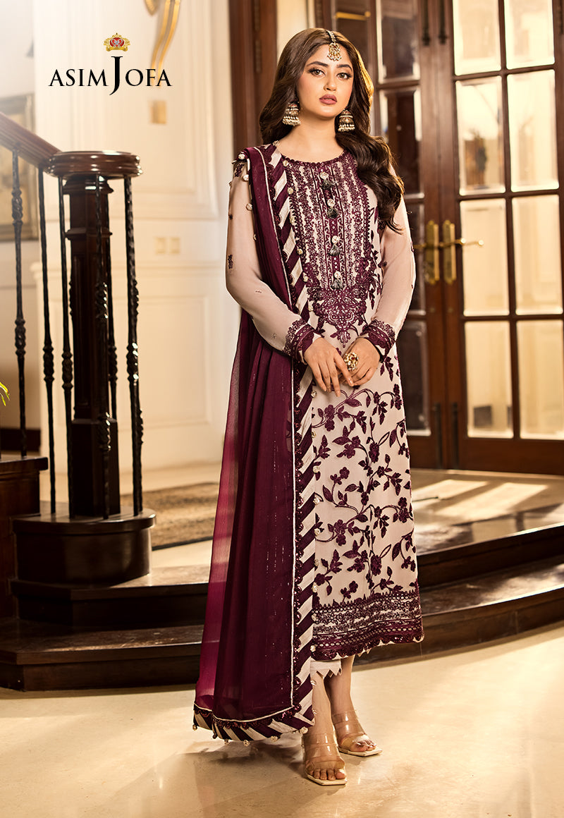 AJJMD-11 EMBROIDERED CHIFFON 3 PCS