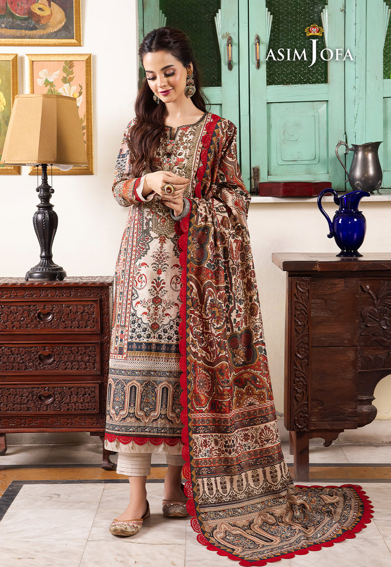 AJRW-22 DESIGNERS STITCHED PREMIUM WINTER COTTON 3 PCS