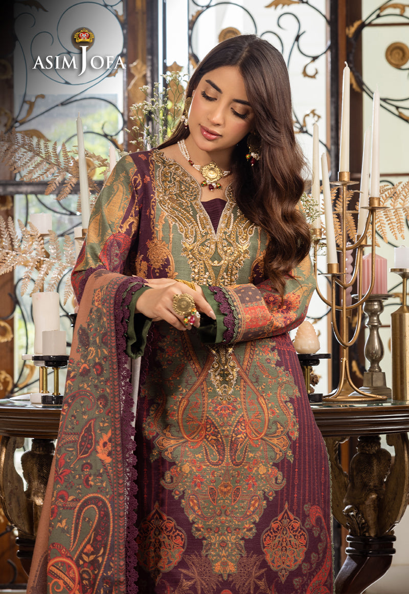 AJIW-07 EMBROIDERED KHADDAR 3 PCS