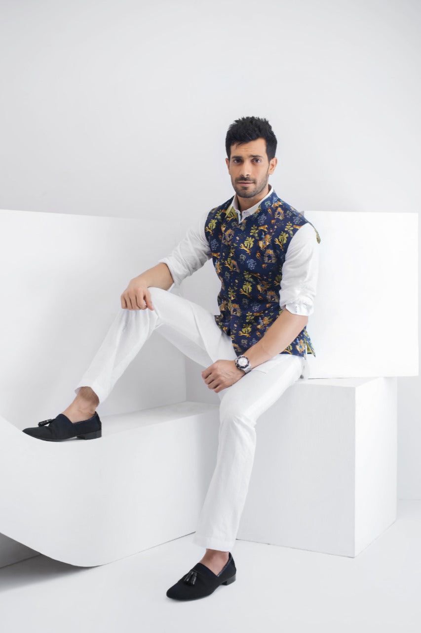 Digitally Printed Waist Coat