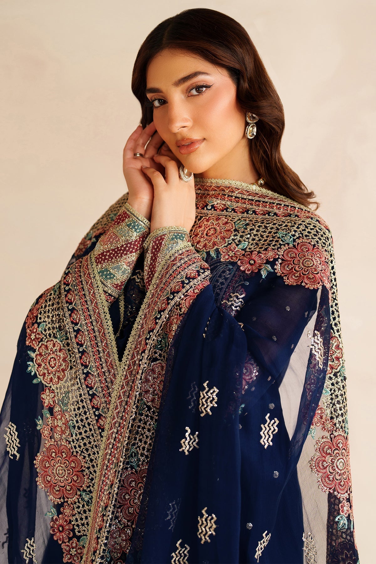 Farasha Style — Mairaz Navy Three-Piece Suit