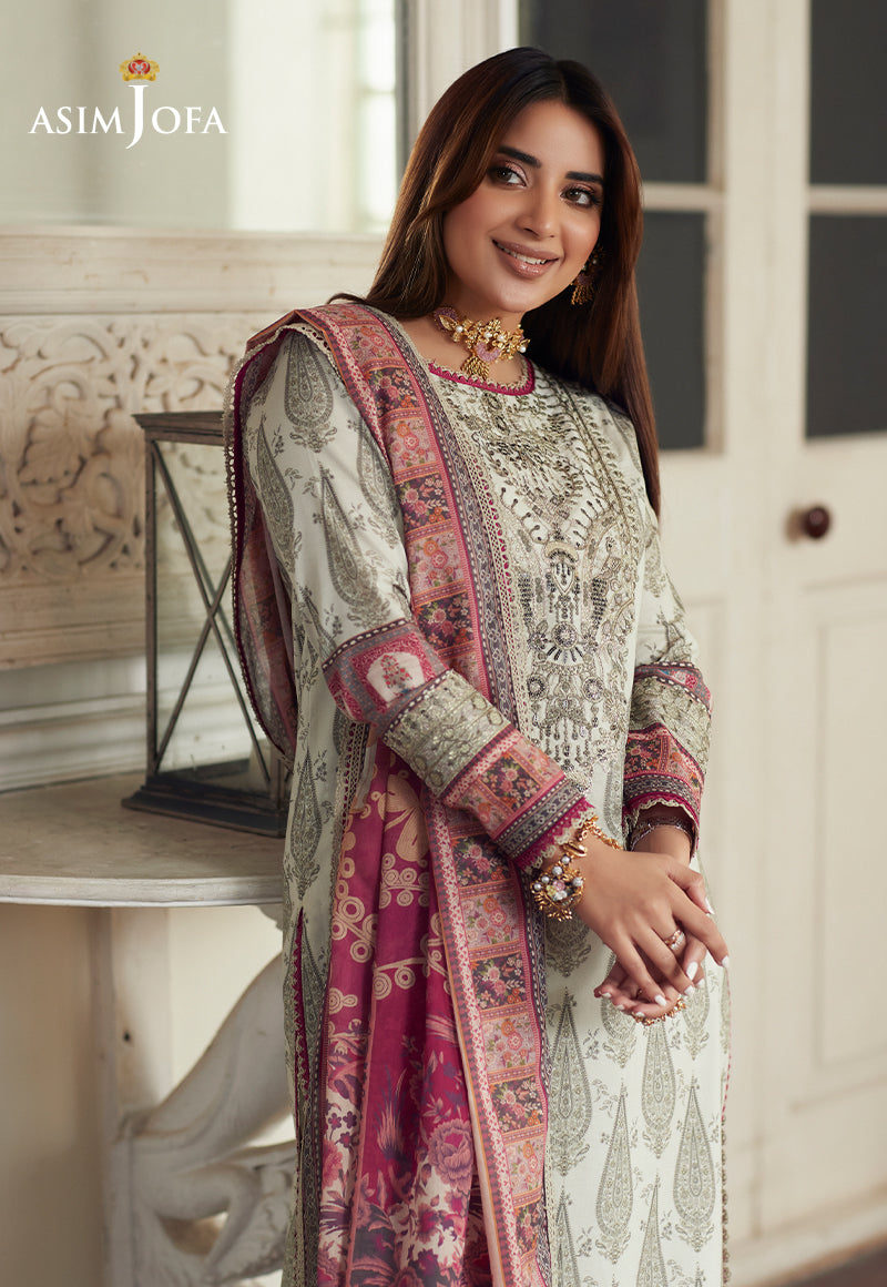 AJS-13 EMBROIDERED LAWN 2 PCS