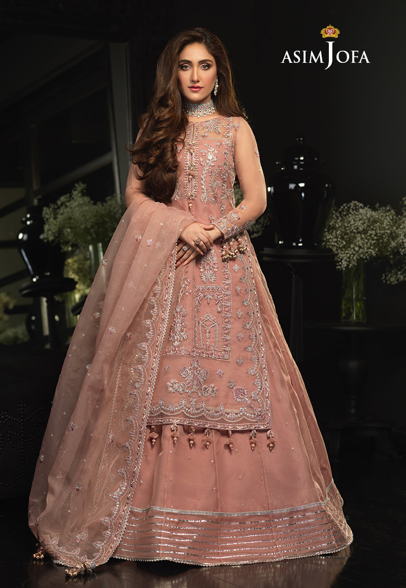 AJN-12 EMBROIDERED ORGANZA 3 PCS