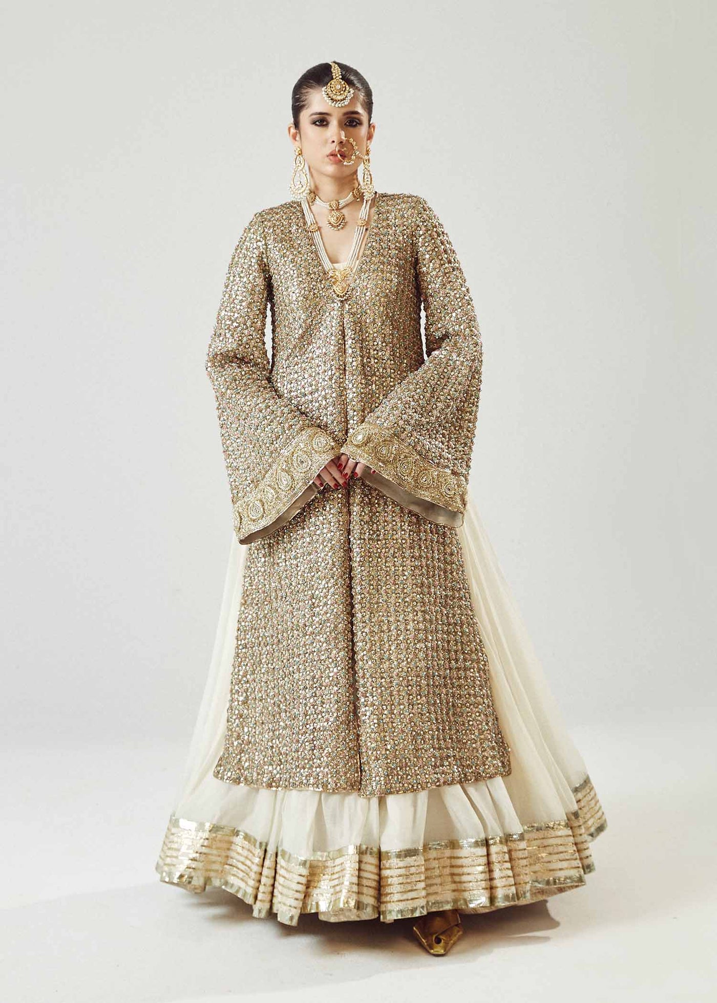 Plain Chiffon Dupatta with Trimmings