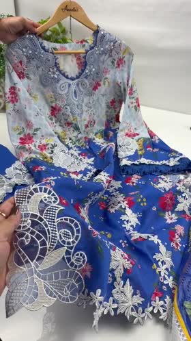 Aneelas Emb Printed Lawn 3pc With Printed Chiffon Duppata [SPR-26-39] [Dispatch Time 2 Month]