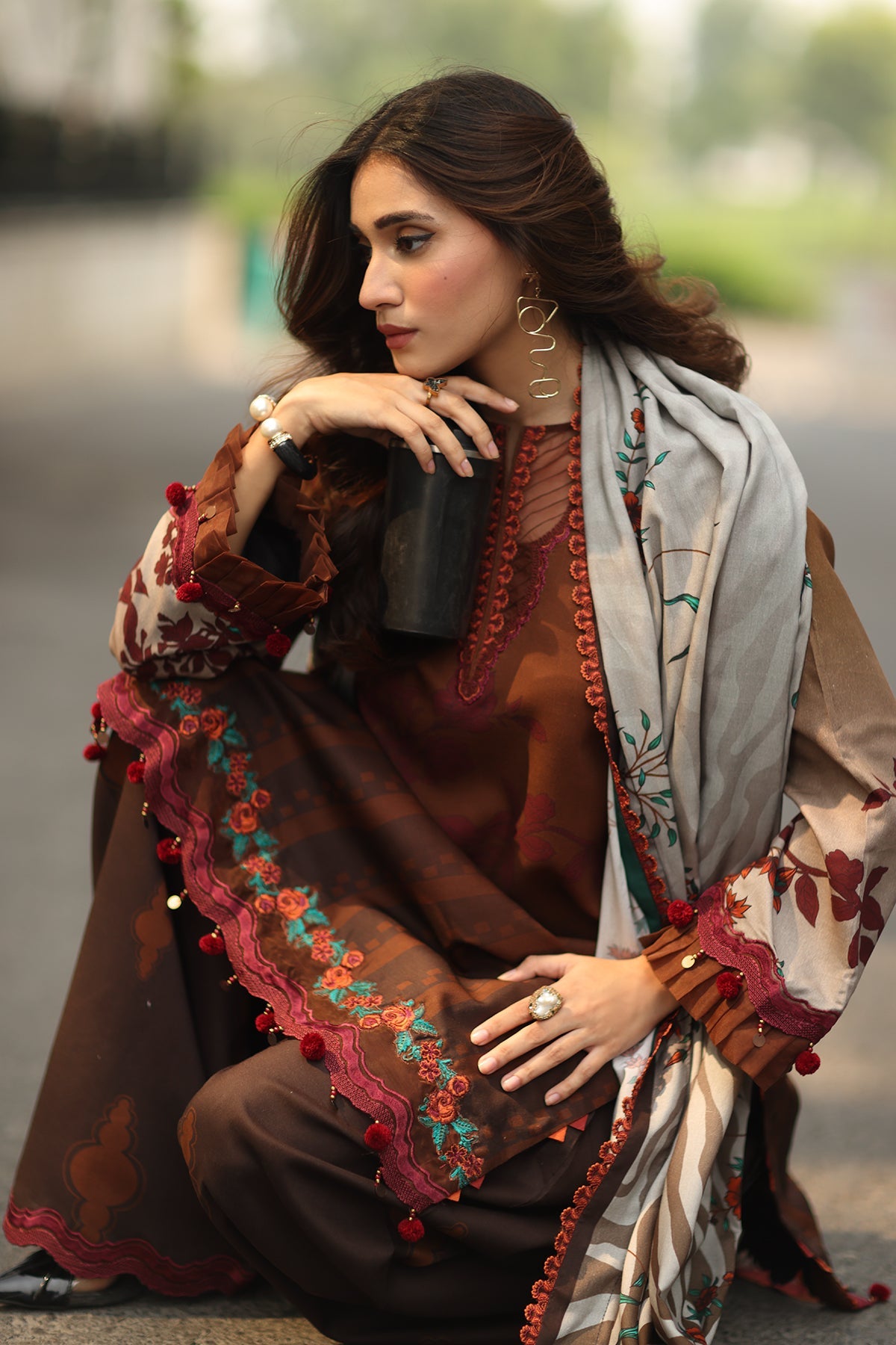 3-pc Unstitched Embroidered Printed Staple DSCW5-23