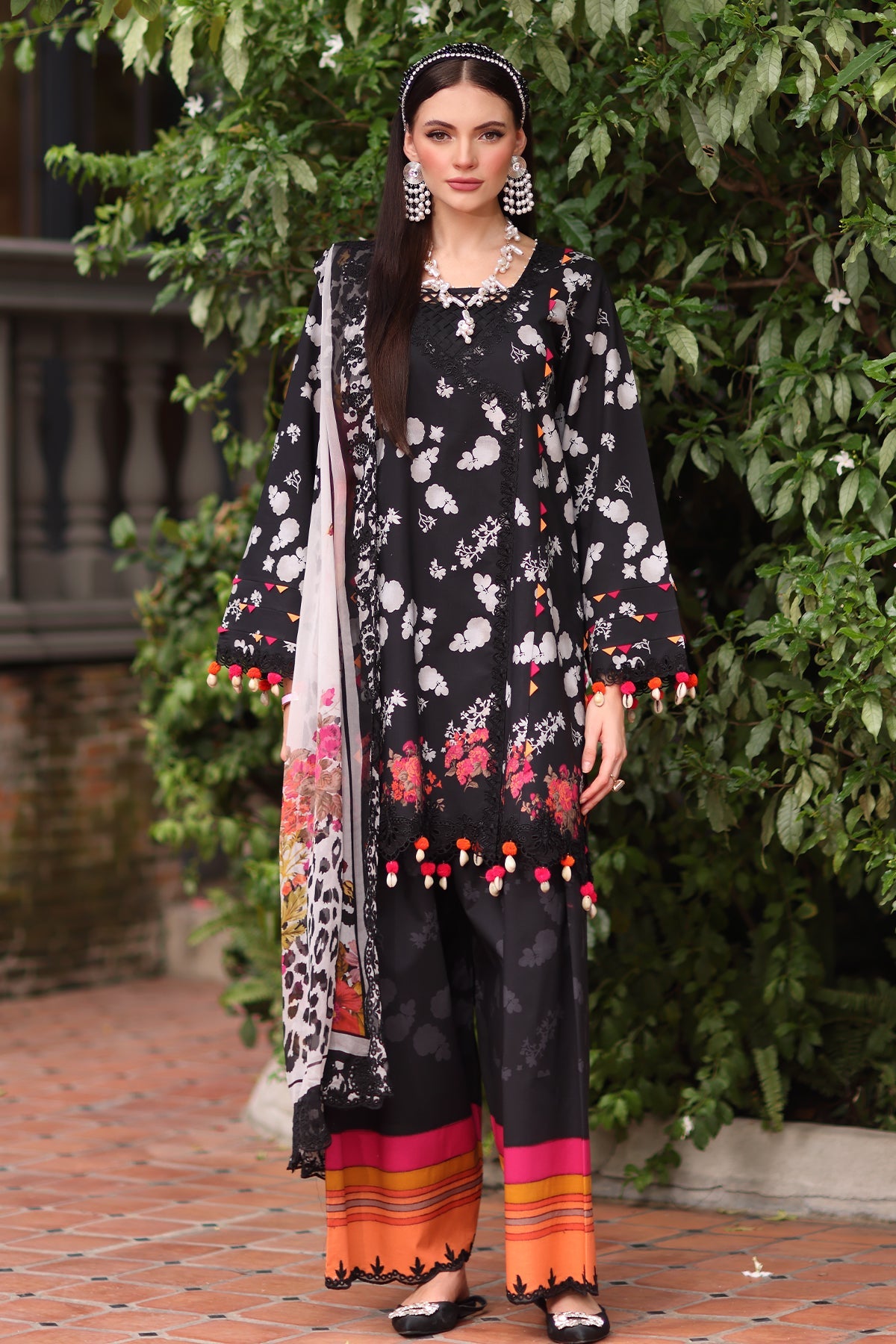 3-PC Unstitched Embroidered Lawn CH6-21