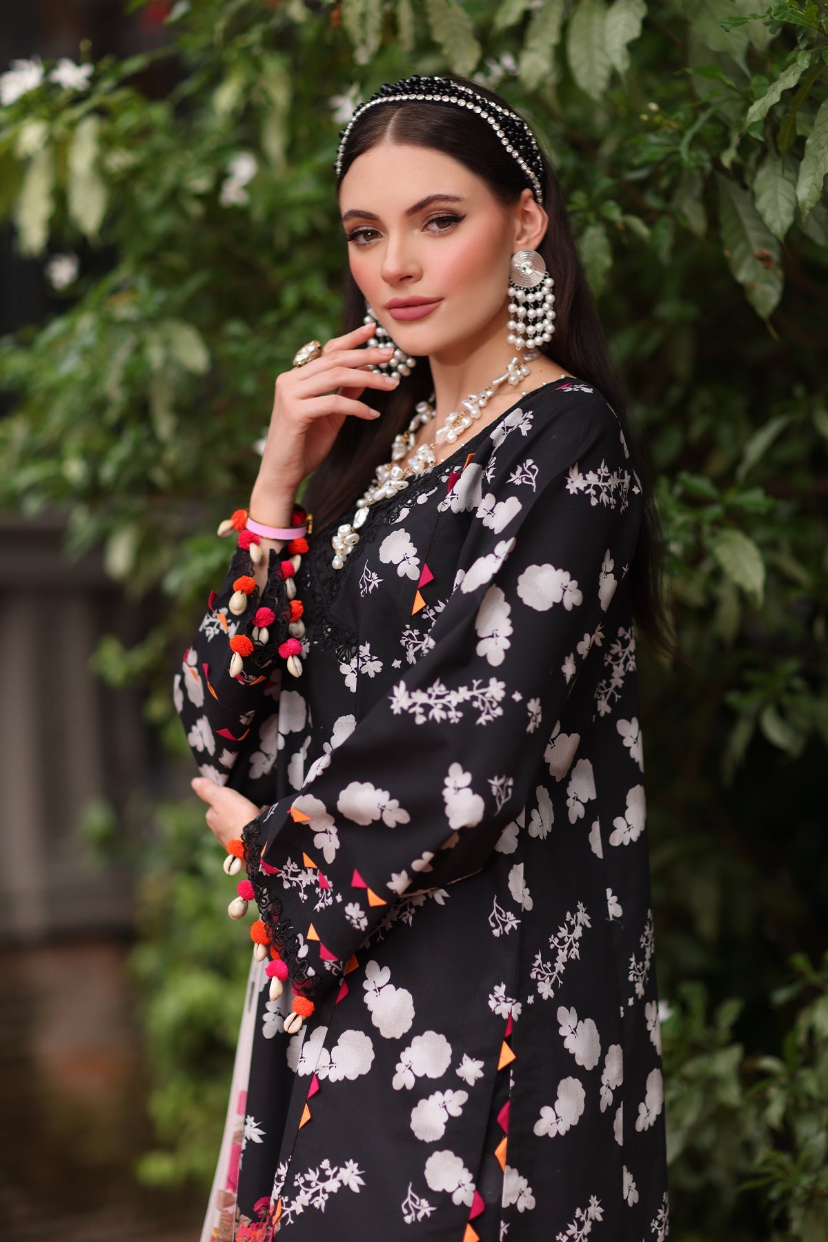 3-PC Unstitched Embroidered Lawn CH6-21
