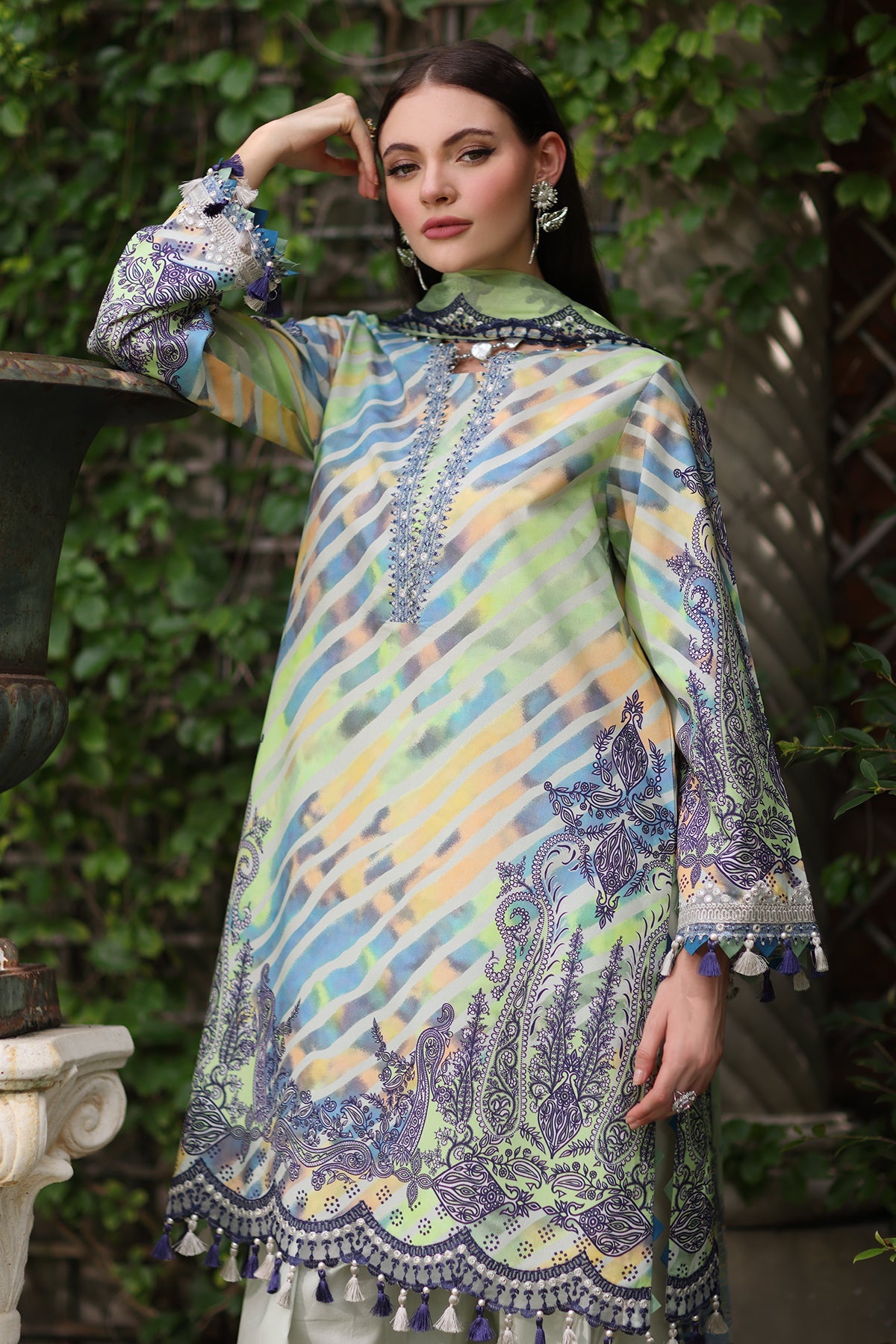 3-PC Unstitched Embroidered Lawn Collection IN6-10