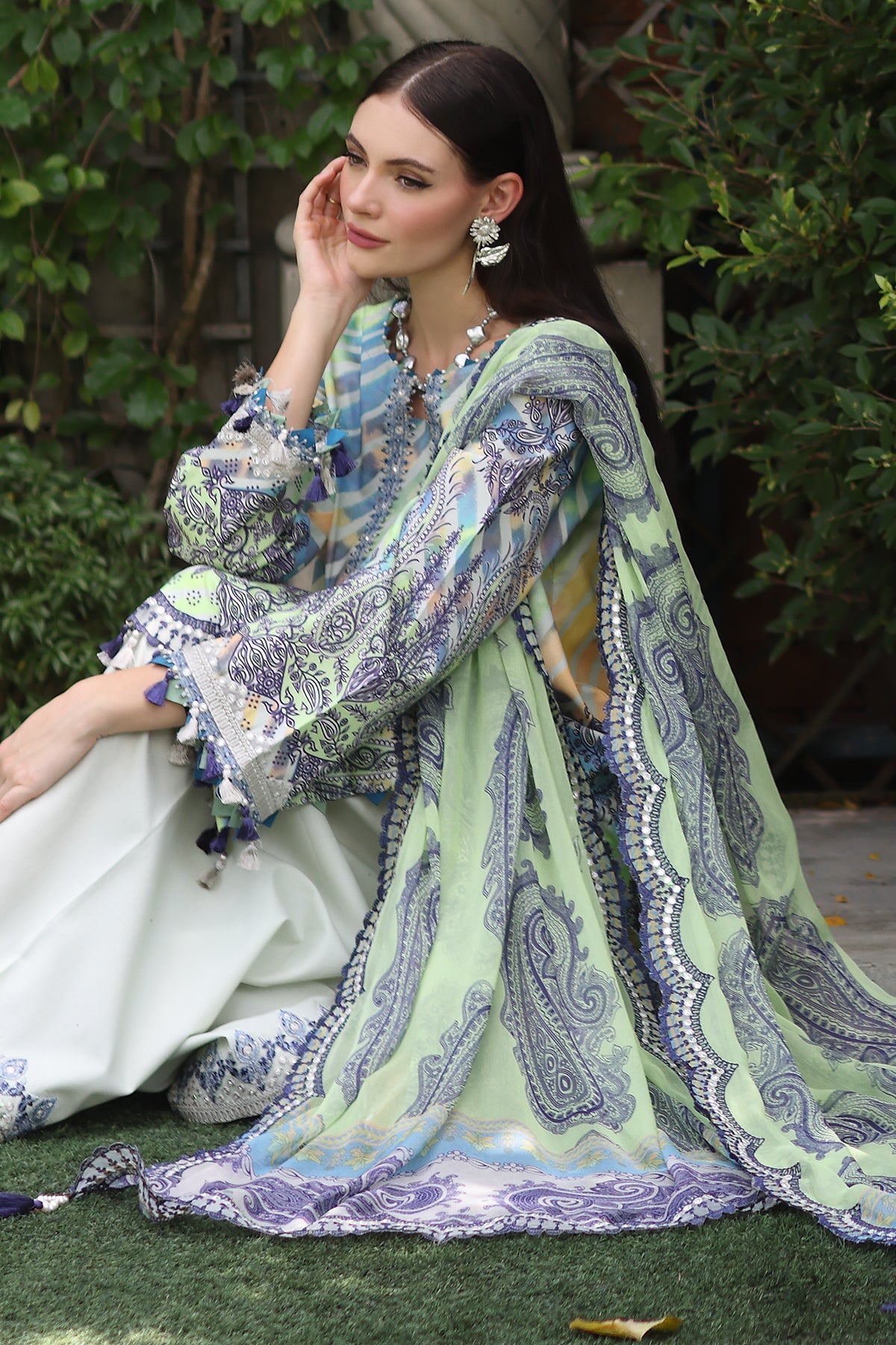 3-PC Unstitched Embroidered Lawn Collection IN6-10