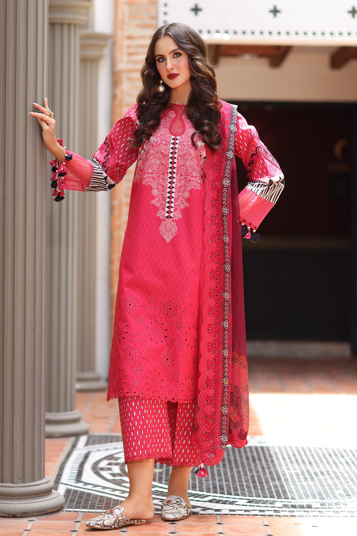 3-PC Unstitched Embroidered Lawn Collection  AN6-10