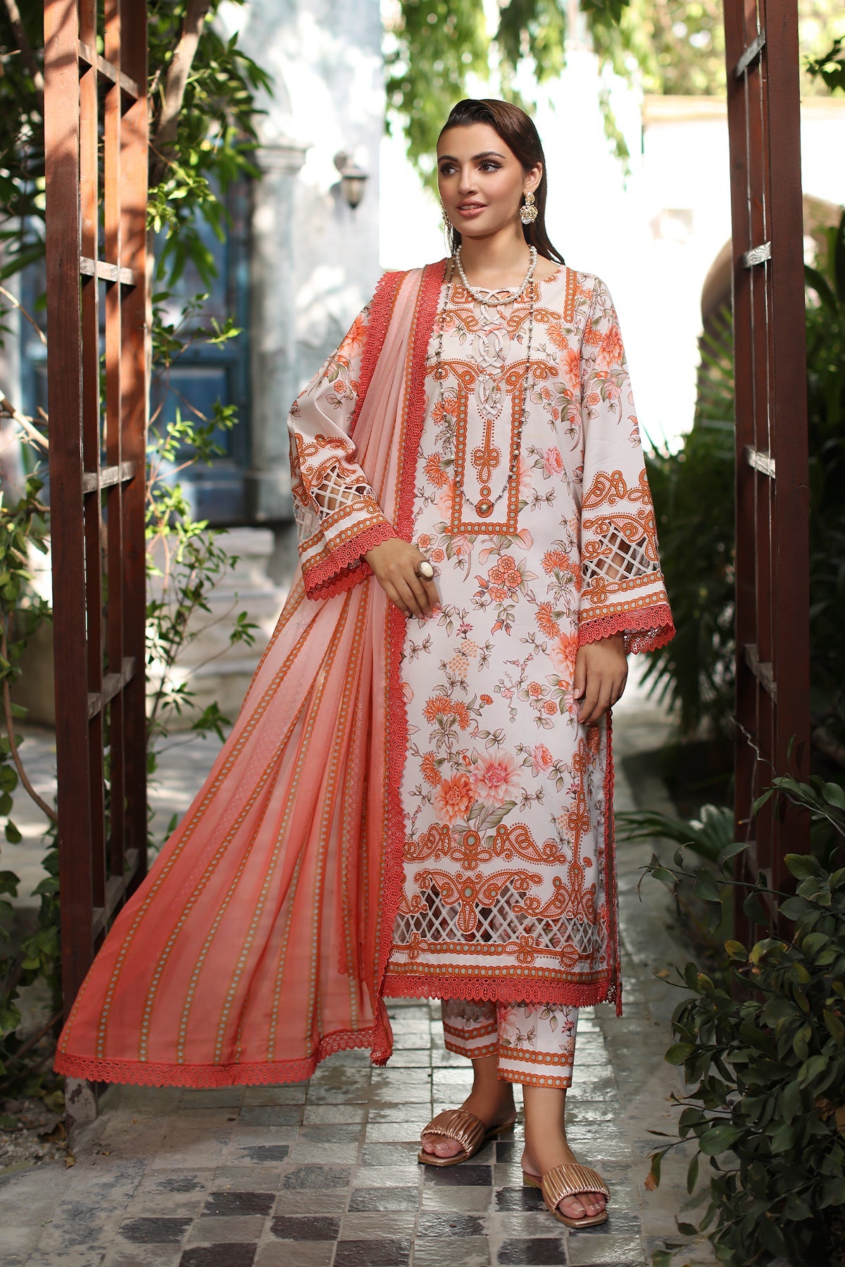 3-PC Unstitched Printed Lawn  SLC27-16