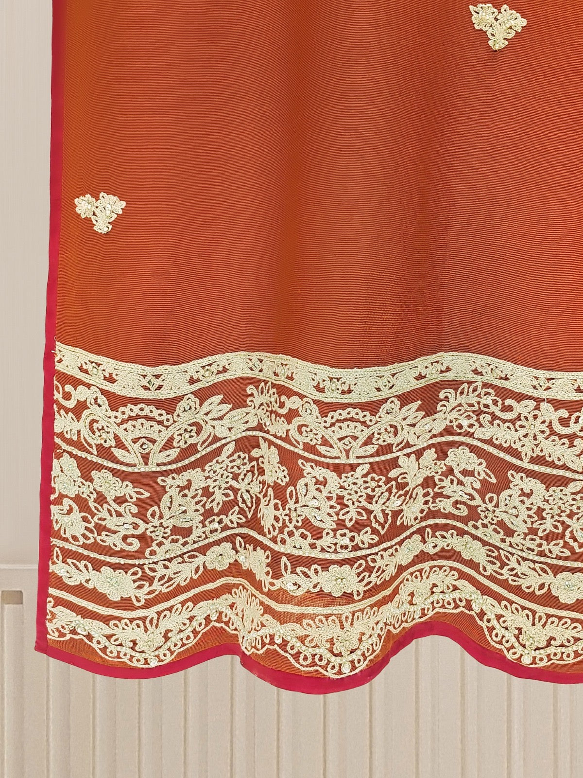 3 Piece - Pure Cotton Net Embroidered Suit S109746