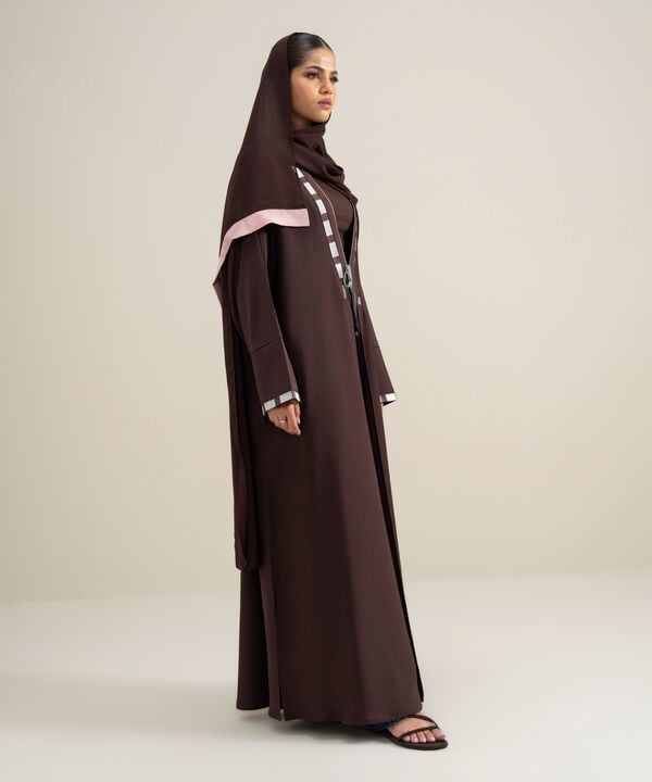 Embroidered Kimono Abaya Set