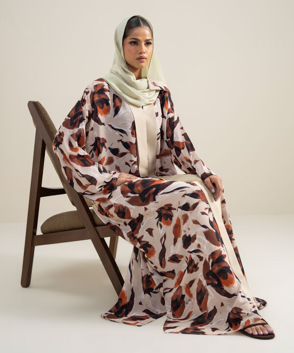 Printed Abaya Set
