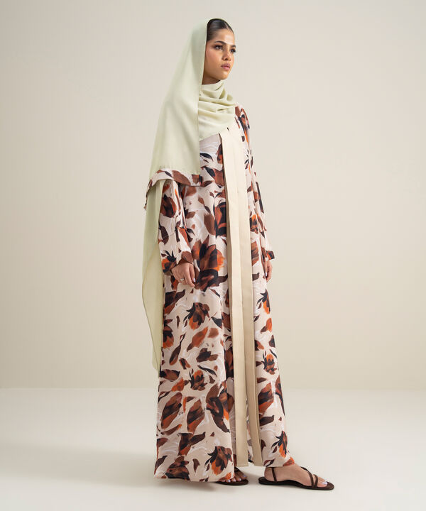 Printed Abaya Set