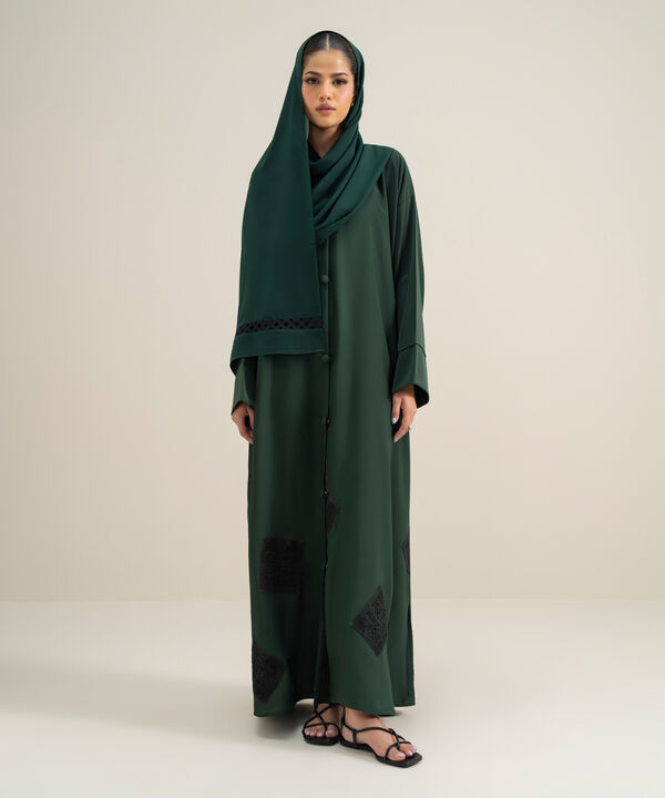 Embroidered Abaya Set