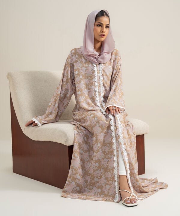 Printed Abaya Set