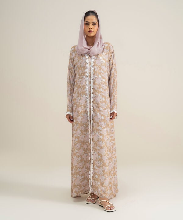 Printed Abaya Set