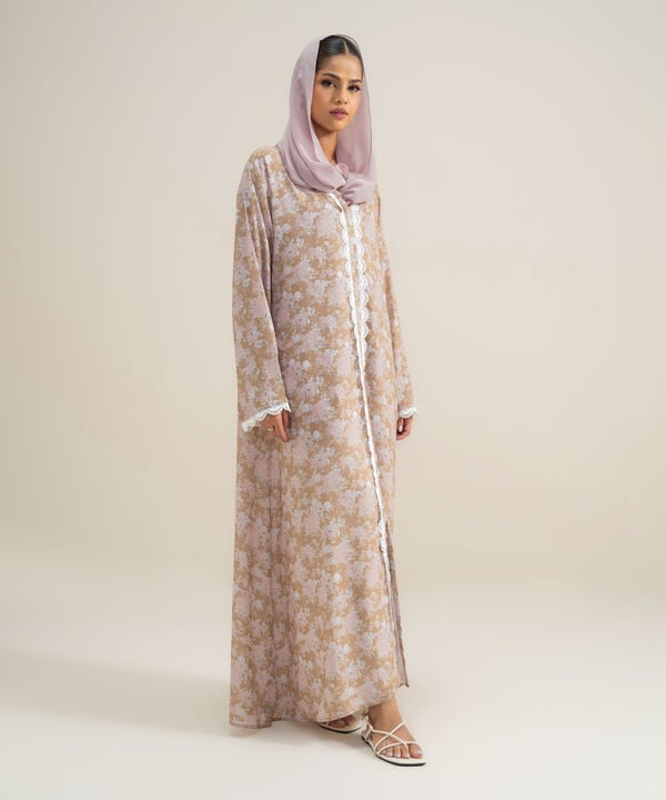 Printed Abaya Set