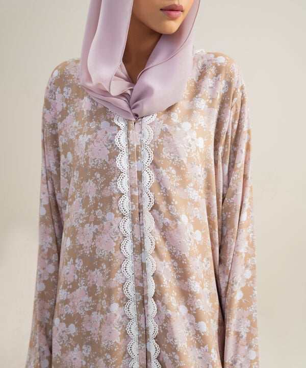 Printed Abaya Set