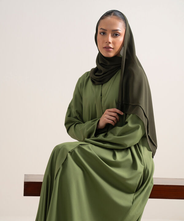 Button Through Kimono Abaya