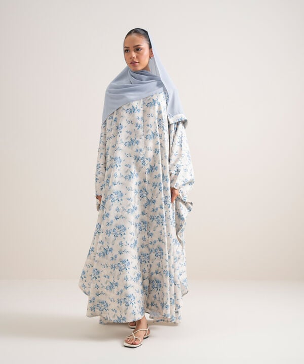 Printed Kaftan Abaya Set