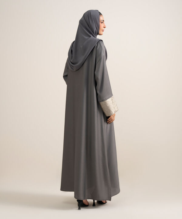 Sequin Embellished Abaya Set