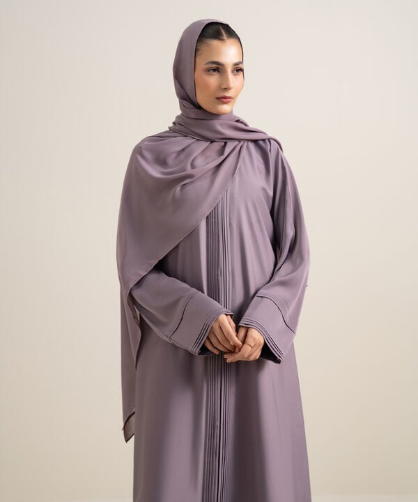 Pleated Kimono Abaya Set