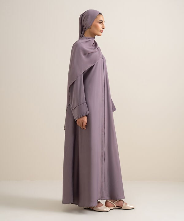 Pleated Kimono Abaya Set