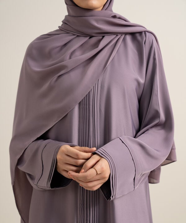 Pleated Kimono Abaya Set