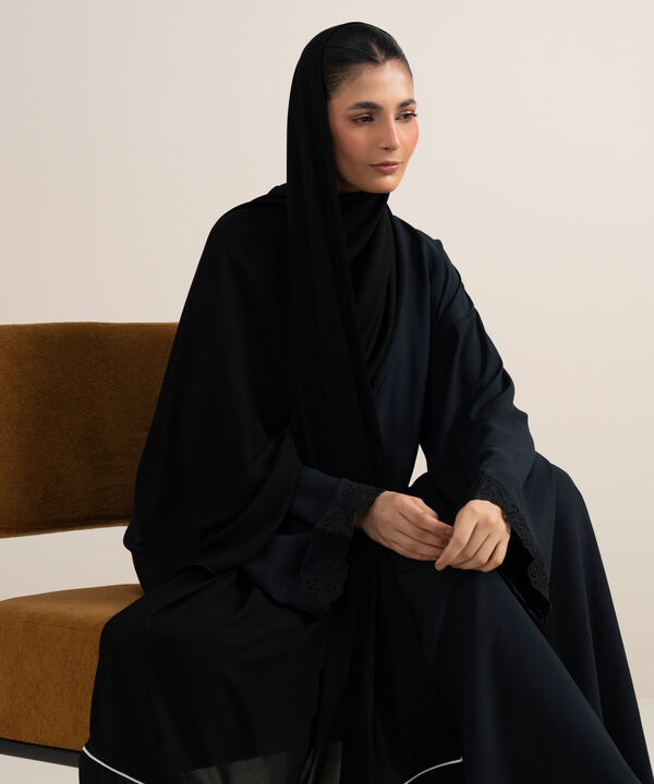 Embroidered Regular Abaya Set